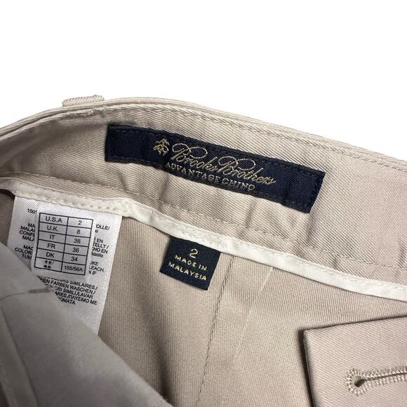 Brooks Brothers Womens Pants Advantage Chino Beige Khaki Size 2 W28 31L - Picture 8 of 9